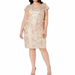 NWT Calvin Klein Champaign Sequence Dress
